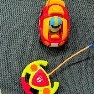 Vibrant Red and Yellow Remote Control Toy Car